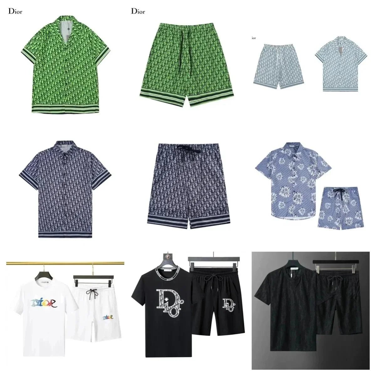 Dior Monogram Shirts and Shorts Set
