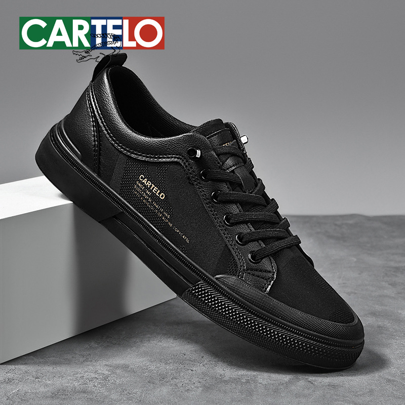 Cartiel Crocodile Ice Silk Men's Shoes Casual Sports Sneakers Fashionable Low-top Breathable Sneakers Men's White Shoes Men's Summer
