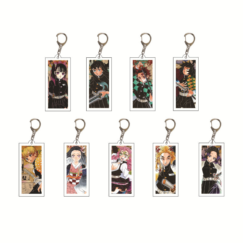 Ghost Blade cross-border keychain character peripheral hand-made acrylic double-sided key chain pendant small gift