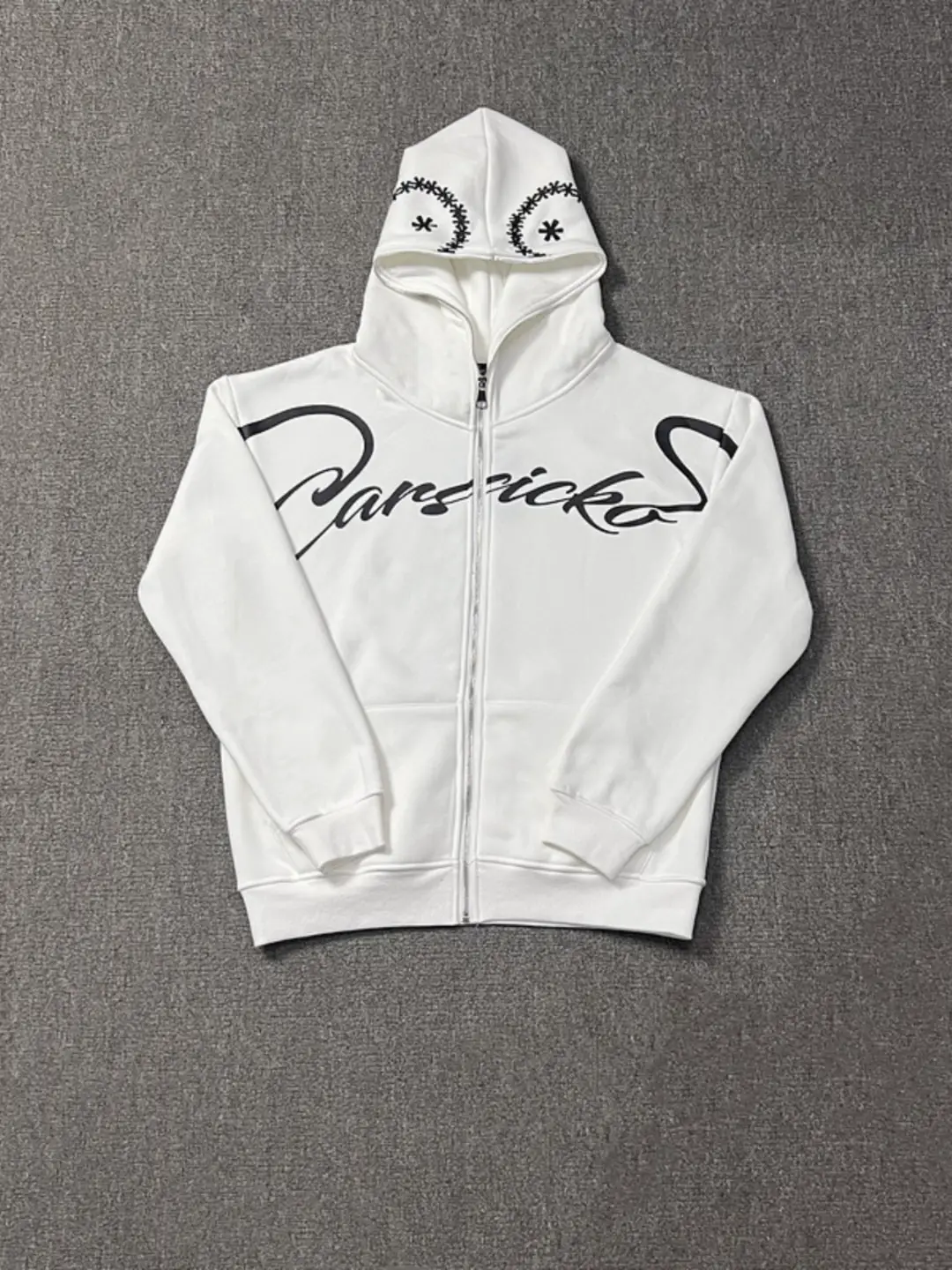 Fashion Carsicko Polar Fleece Zipper Hooded Outwear American Street Style Easiest for match Casual Retro Sweatshirt Men and Women