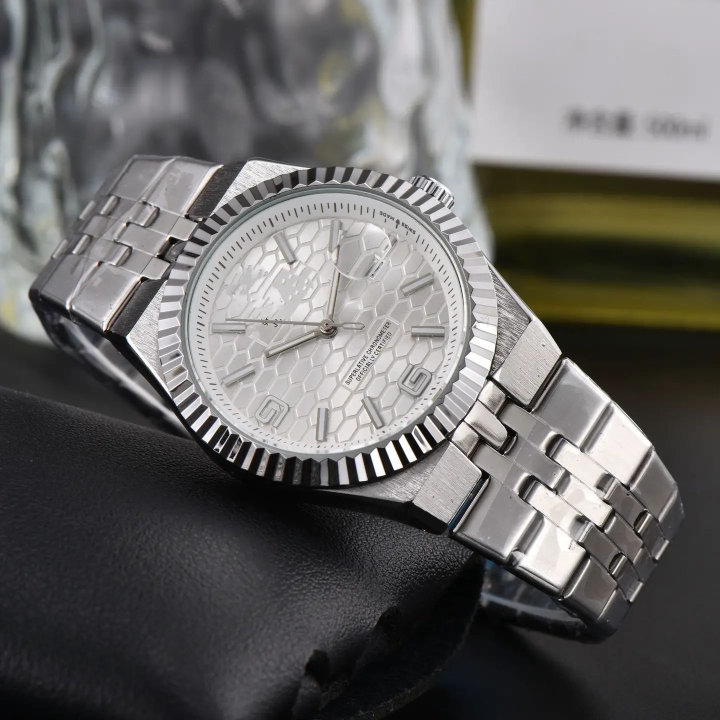 Hot Laojia Lu Shi Type Dense Bottom Luminous Men's Quartz Watch Business Diary Series Stainless Steel Strap