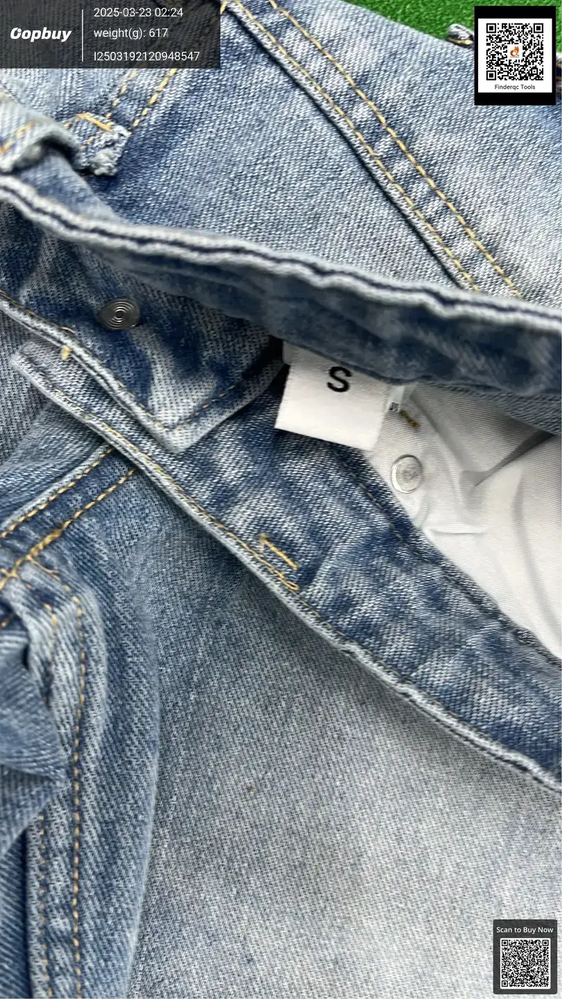 Foreign Trade Wholesale European and American Style Women's Clothing French Versatile Slim Mid-Waist Wide-Leg Jeans 6045129