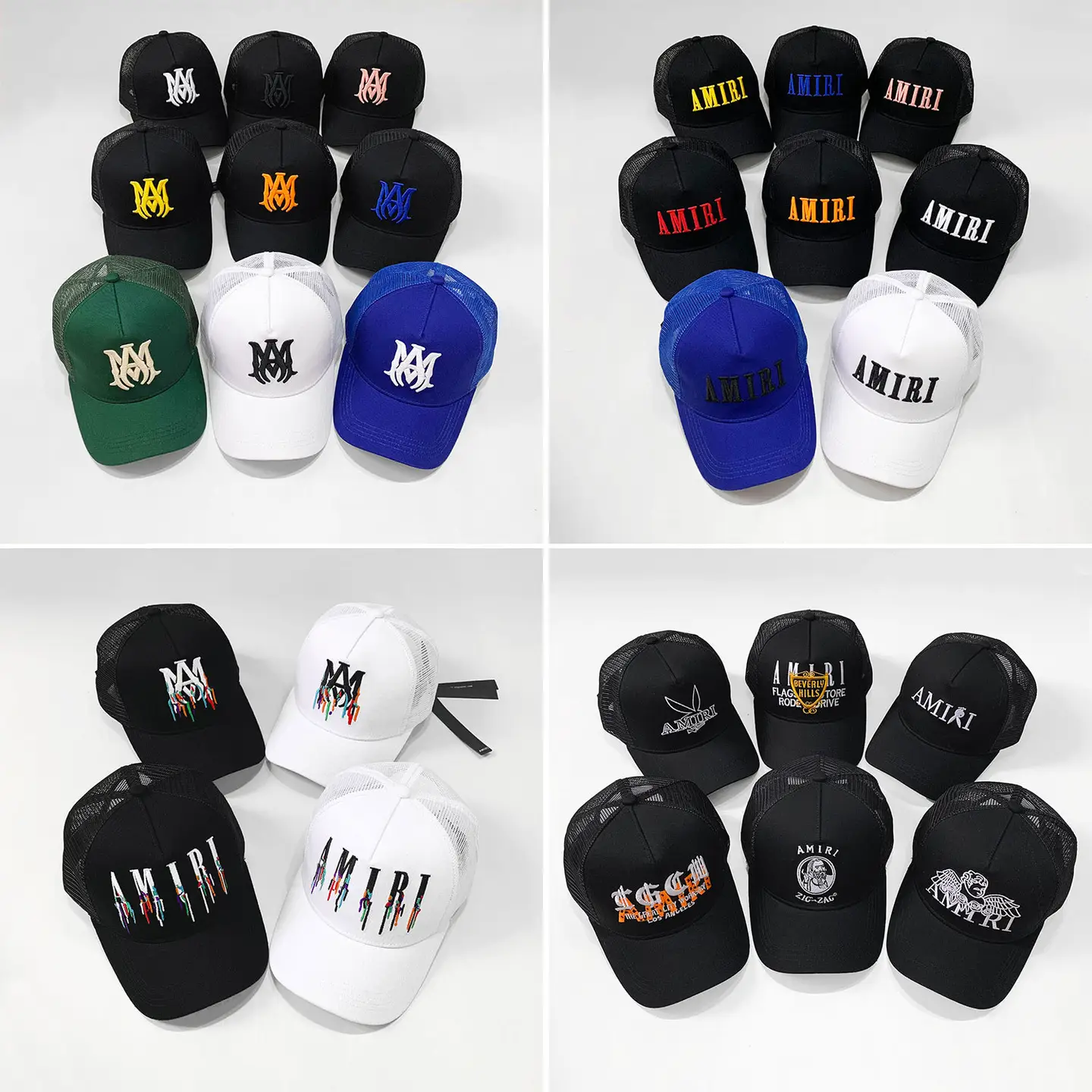 长期有货跨境正确版本刺绣帽子AMIRI VINTAGE CAPS HATS防 晒帽