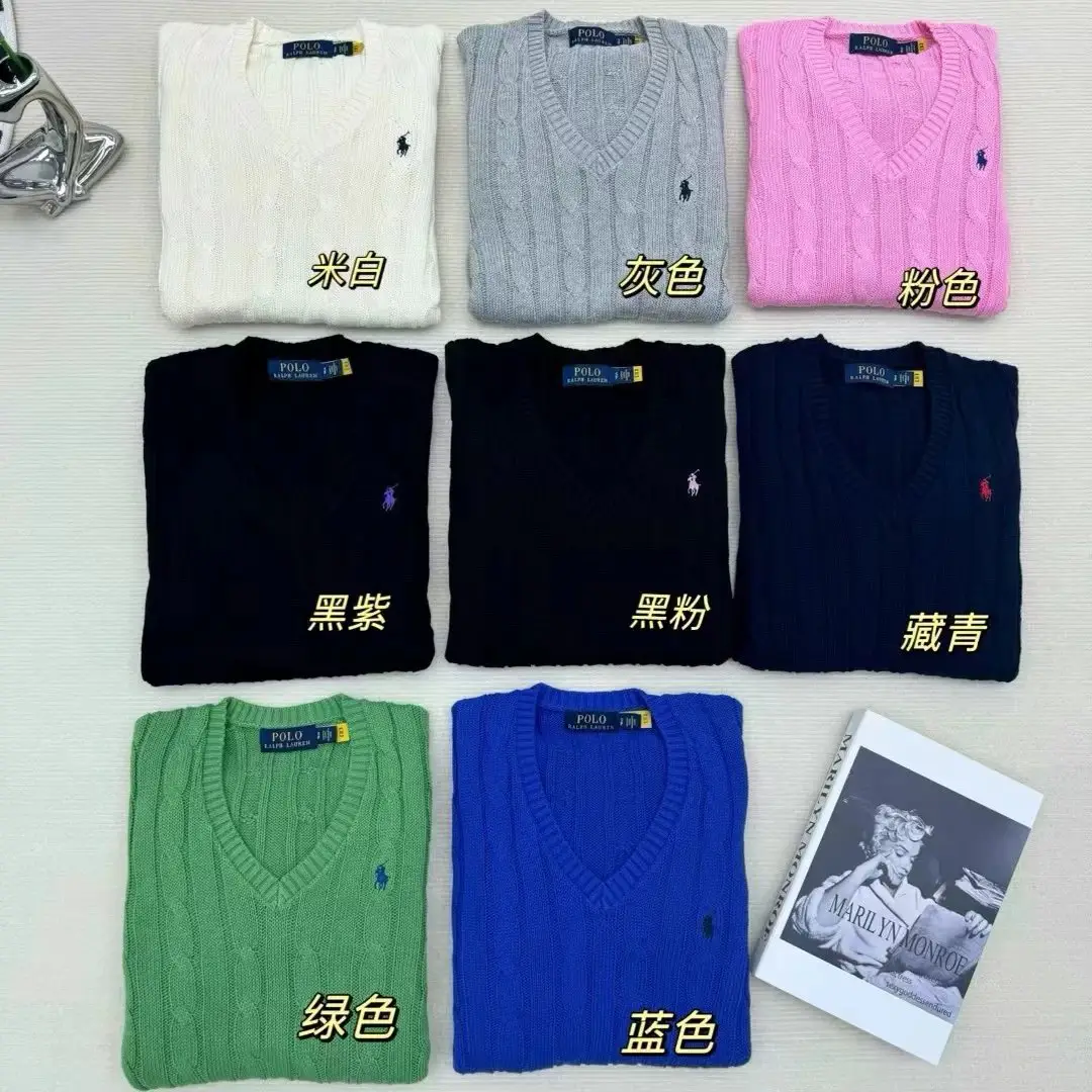 p sweater for woman 女士v领纯棉套头九色长袖毛衣 p 189 yuan ,SML