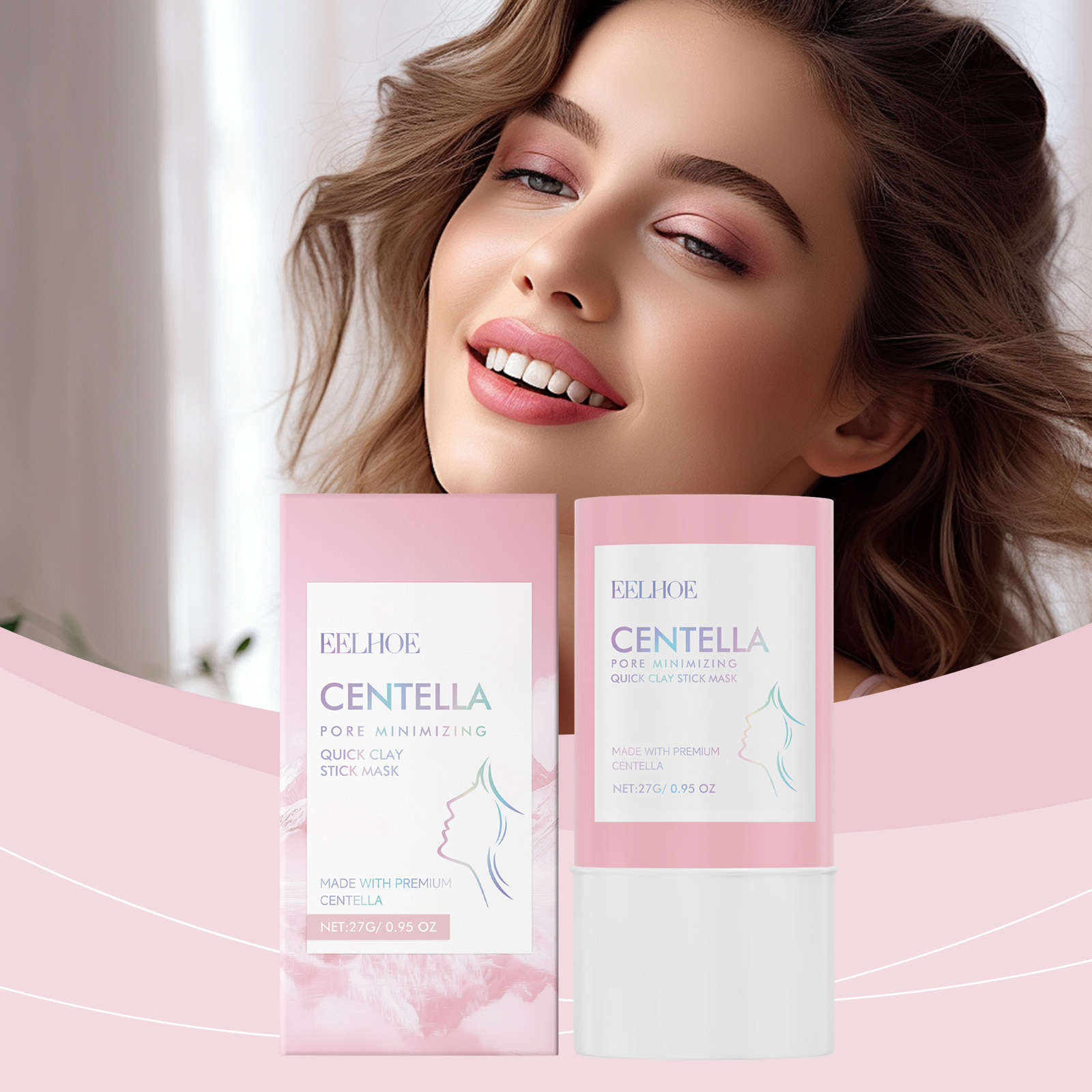 EELHOE Centella asiaticosa clay cleansing mask stick deep moisturizing soothing skin hydrating moisturizing facial skin