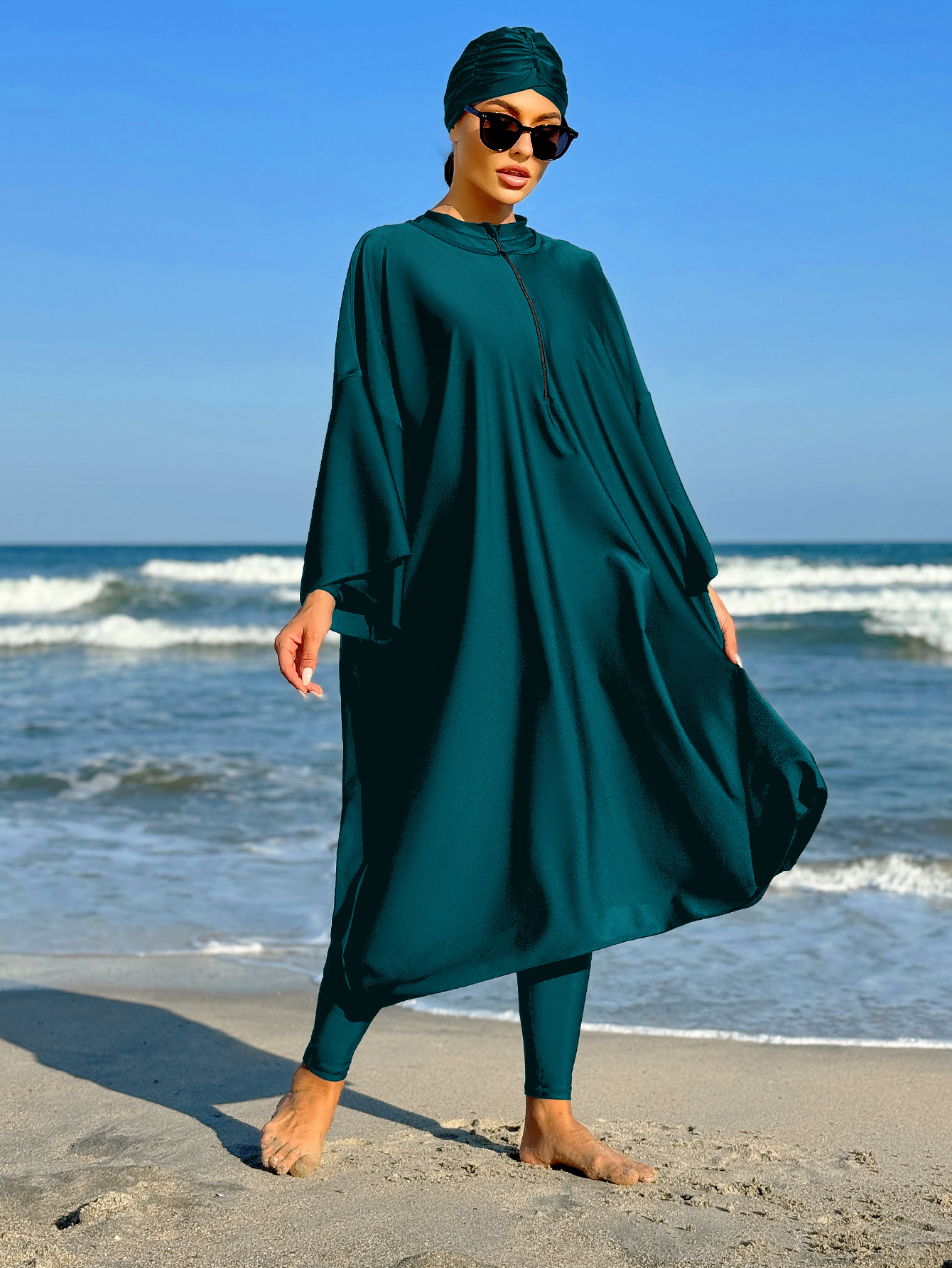 Summer Middle Eastern Beach Long Skirt Two-Piece Swimsuit for Women, Anti-Exposure Swimwear, Cross-Border Hot-Selling Product, Wholesale from Manufacturer foto QC de 1688 en Qualit.ly