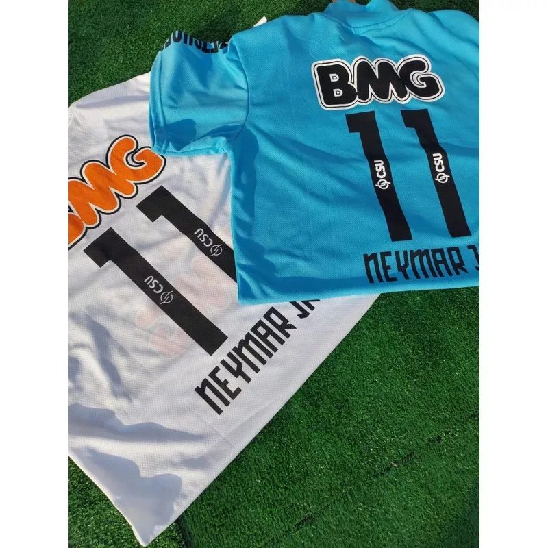 巴西12-13桑托斯内马尔11号球衣复古足球服AC 米兰Santos jersey