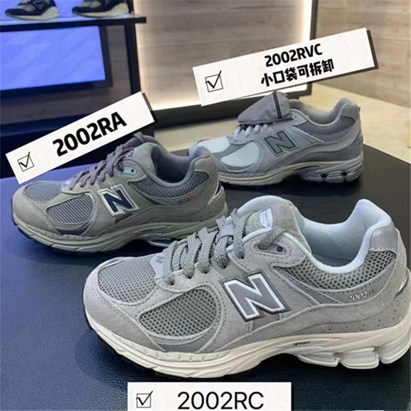 Putian Shoes Pure Original 2002Nbr Yuanzu Gray Men's and Women's Shoes Retro Classic Gray Outdoor Sports Running Shoes Men's Nb Shoes