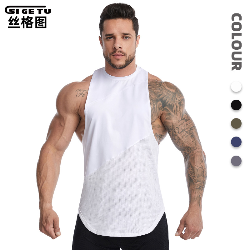 Sige Tu Cross-Border Sports Vest for Men, Summer Loose Fit, Large Size Fitness Top, Sweat-Wicking Running Basketball Quick-Dry Vest