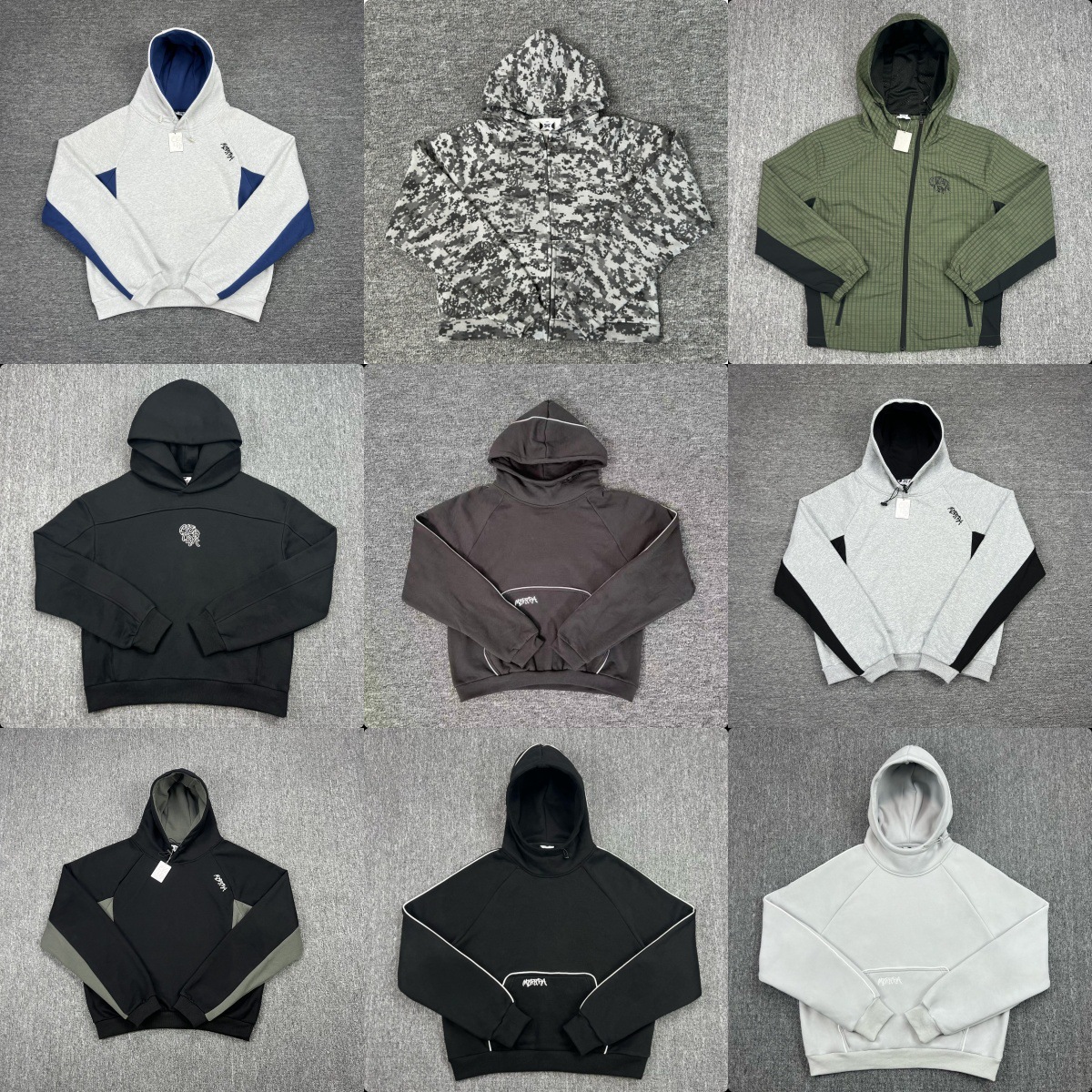 New American-Style Trendy Brand Mertra Patchwork Embroidered Fleece High Street Loose-Fitting Autumn and Winter Unisex Couple Hooded Sweatshirt