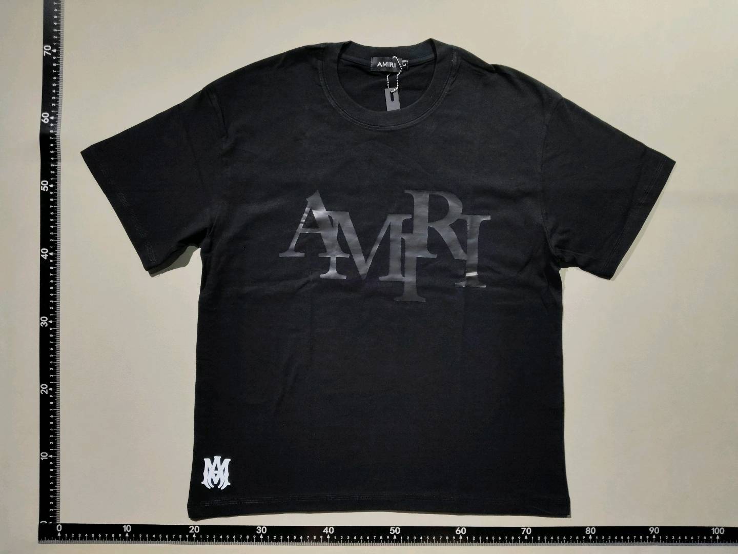 in stock European and American fashion brand AMIRI letter printed men's and women's high weight cotton short sleeve T-shirt QC