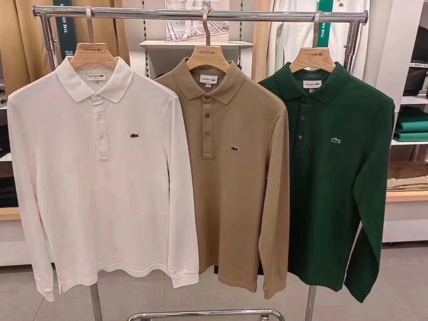 三扣长袖Polo男装秋季纯棉长袖休闲纯色针织衫男士开胸翻领-MLMLSPTS0303