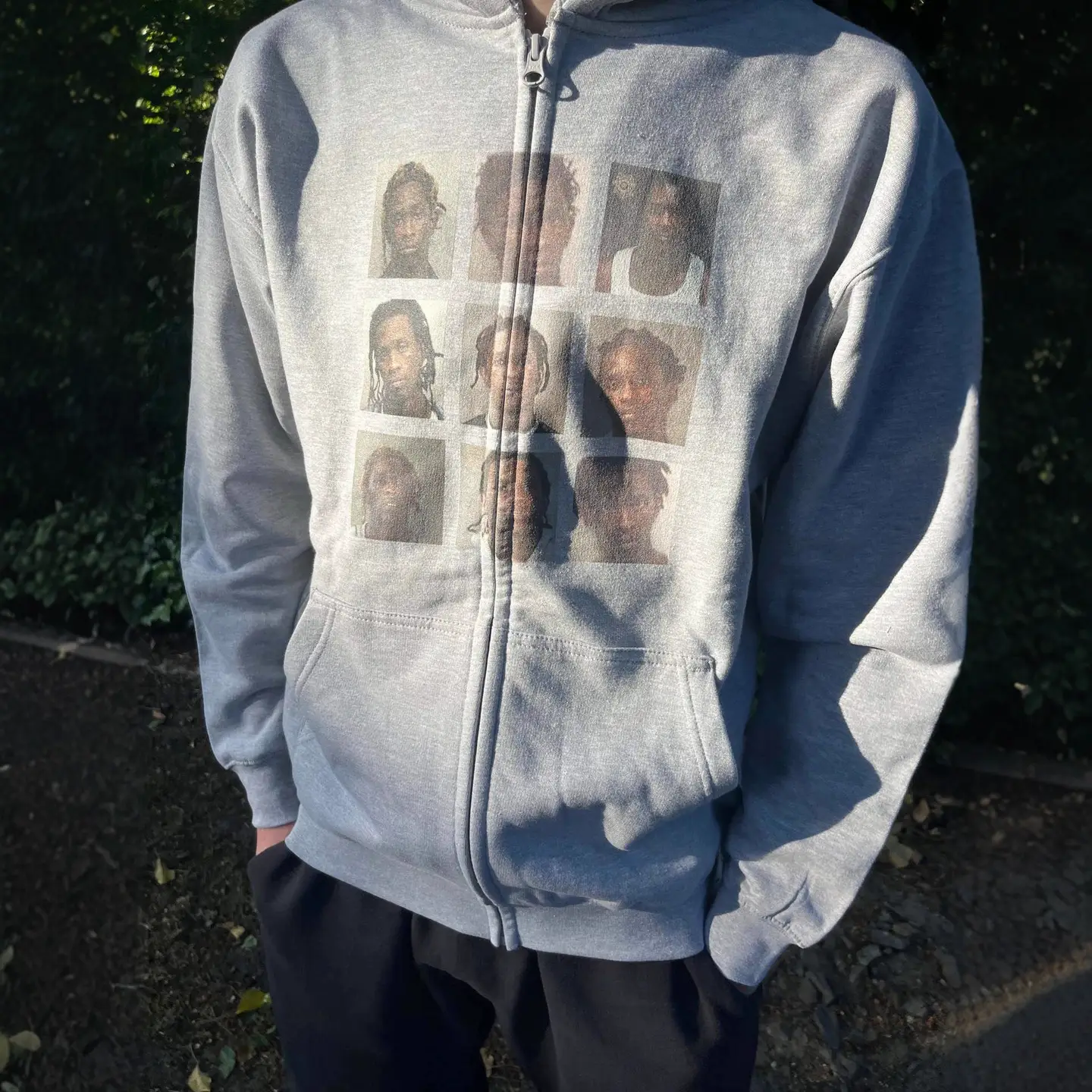 Y2K Autumn and Winter 2025 New European and American Printed Loose Zipper Hooded Egg Sweatshirt Skims Same Style for Men and Women