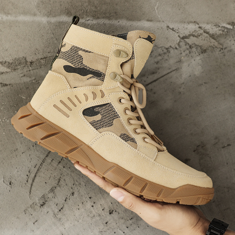 Extra Large Size Men's Shoes 2025 Spring & Fall New Desert Short Boots Outdoor Windproof and Sandproof Work Boots Mountaineering Boots