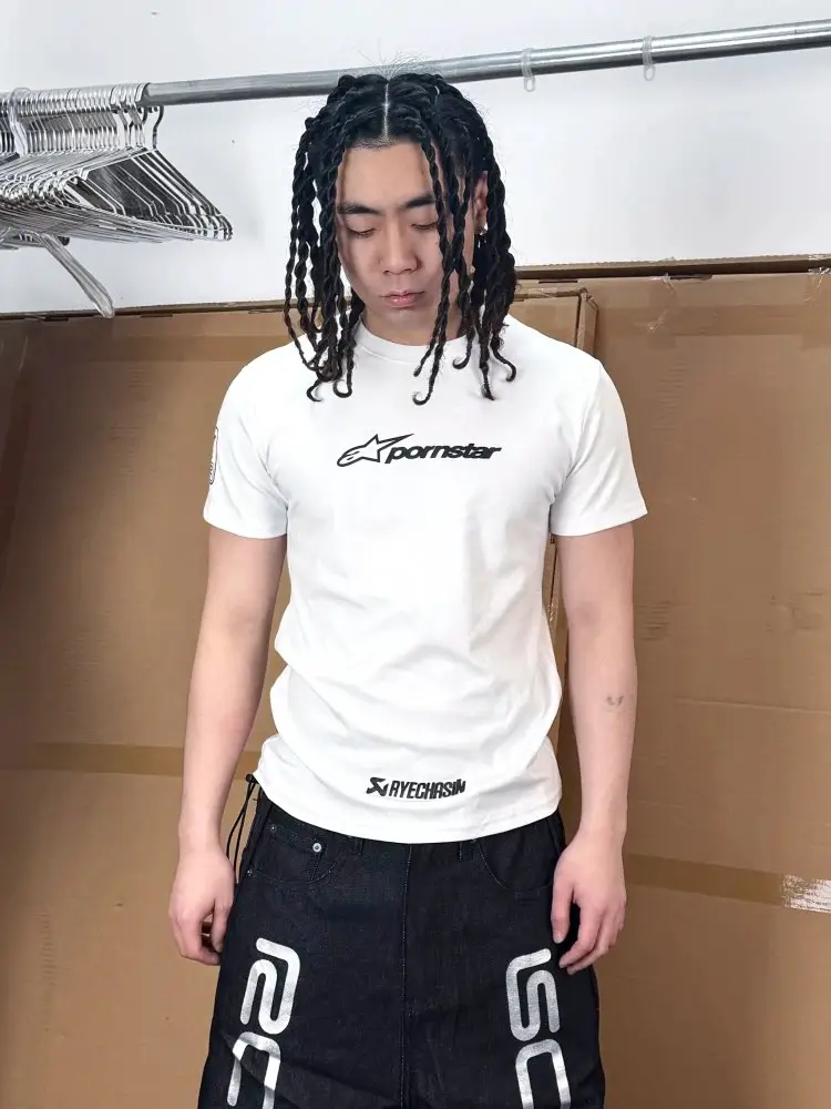 *RYE CHASIN pornstar A-star涩擎明星赛车弹力运动机能紧身短袖