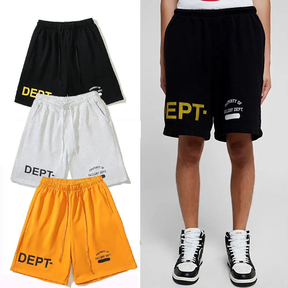 Factory Direct Sales Gallery Vintage Gd Sports High Street Loose Retro Casual Shorts Five-Point Sweatpants for Men