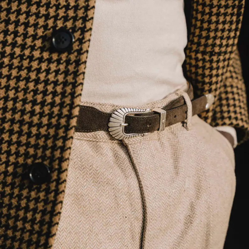 In Stock Shangri-La Heritage Made in Italy Retro Cowhide Western Casual Belt Belt