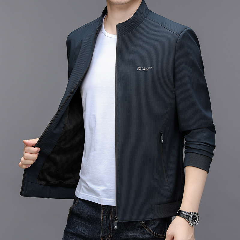 Stand Collar Jacket for Men, Light Mature Style, Spring Wear, 2026 New Trendy Slim Fit Spring and Autumn Executive Jacket for Men