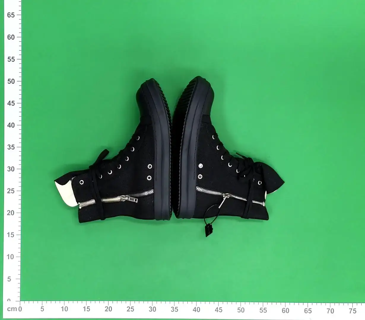 Guangzhou 2025 Men's High-Top Shoes Thick-Soled Canvas Shoes Zipper Casual Couple Style Cloth Sneakers Trbottomy Men's Shoes Summer Women