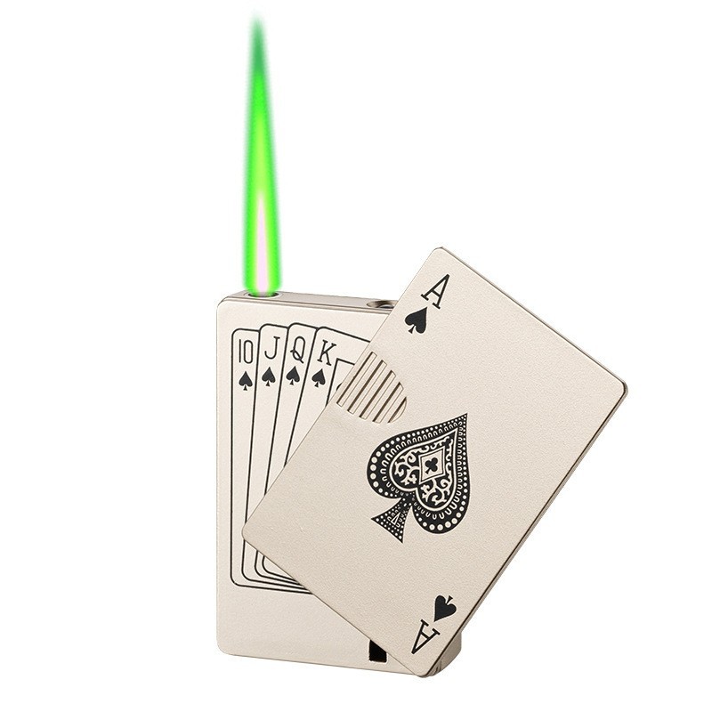 Cross-Border Counterfeit Money Detector Lighter with Counterfeit Money Detection Light, Inflatable Lighter, Internet-Famous Hot Item, Green Flame Lighter, New Model
