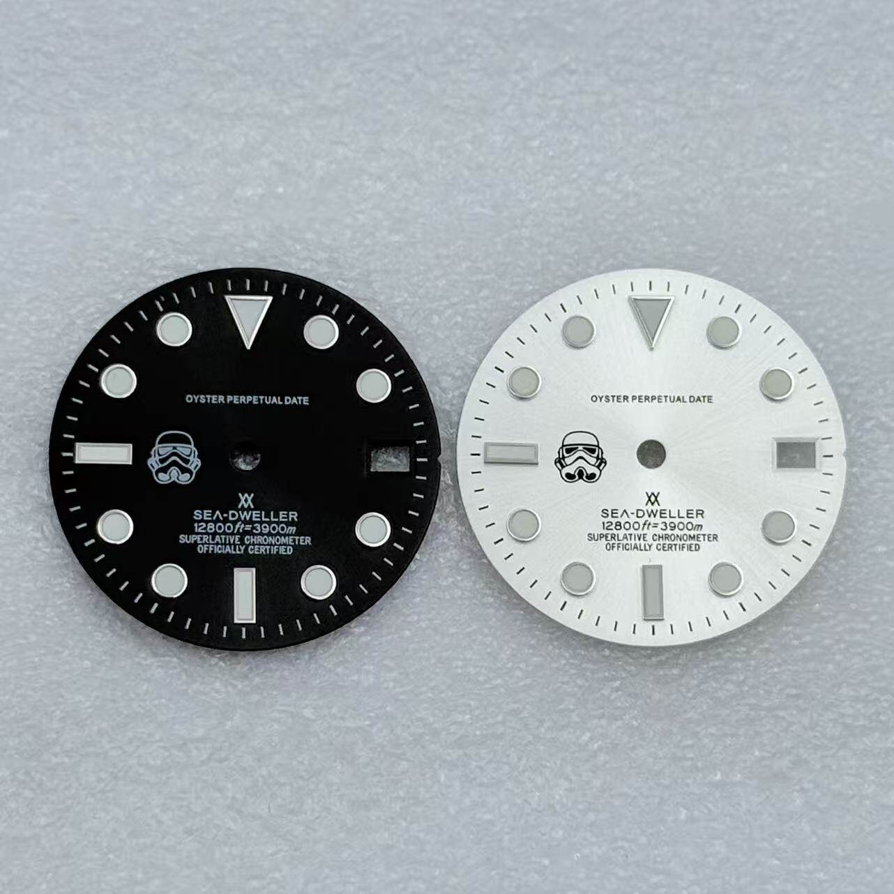 水鬼NH35表盘 直径28.5mm 发绿夜光 NH36字面改装手表配件 Foto QC de TAOBAO na Qualit.ly