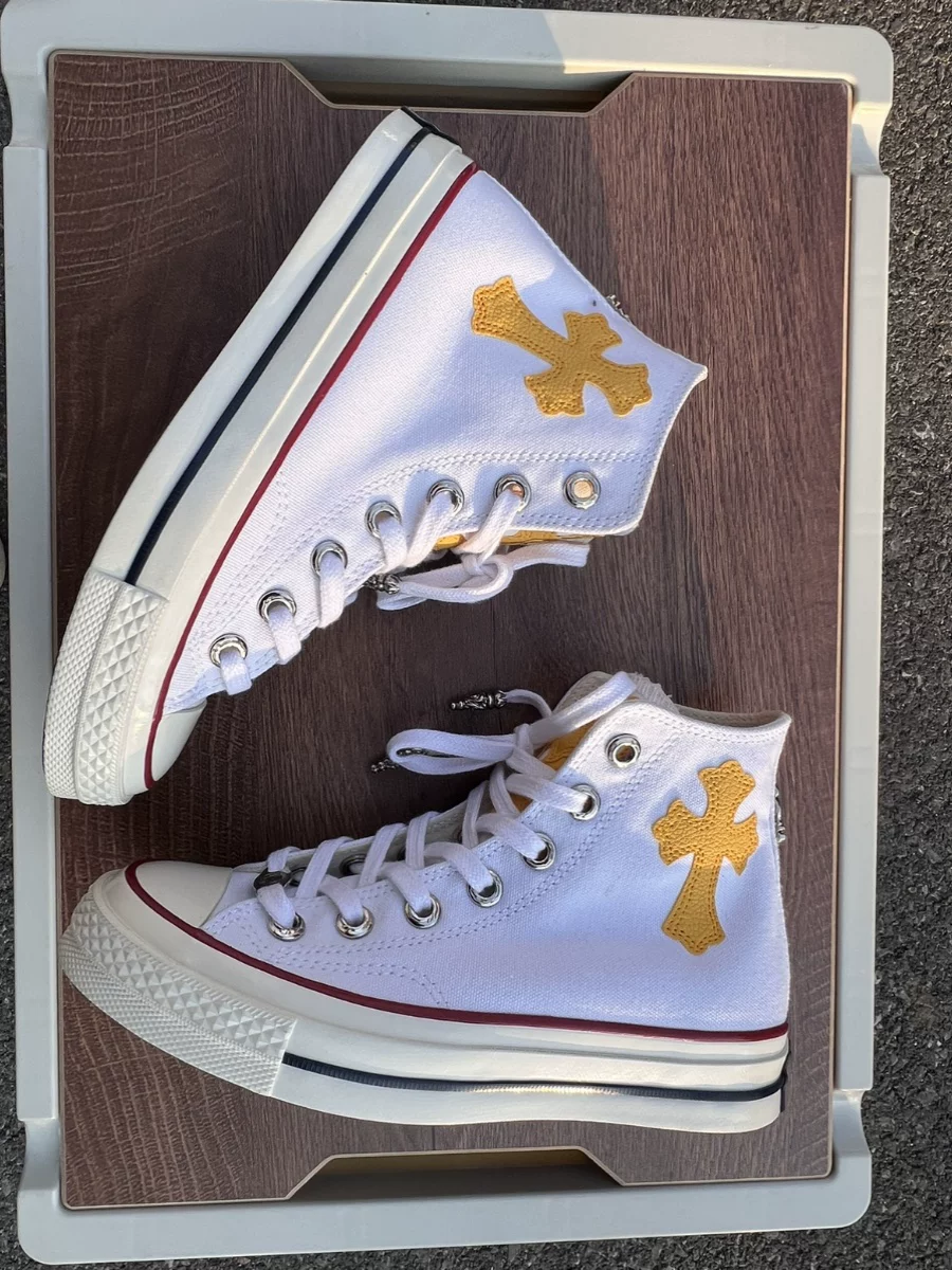 Remake Canvas Shoes Custom Cross Embroidery Leather Eyelet Buckle Modification Accessories Retro Japanese Style