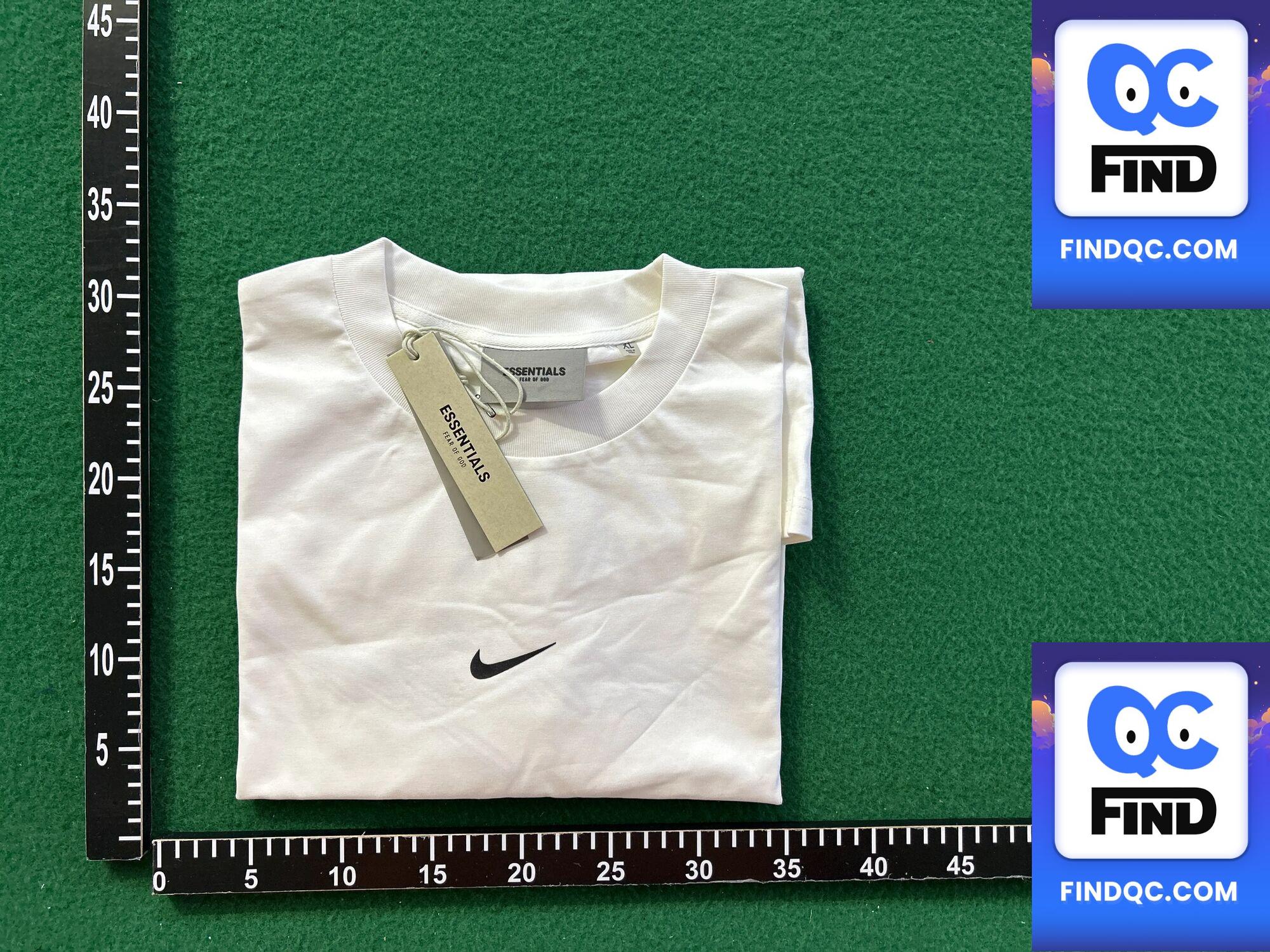 Essentials Fear of God Nike Swoosh T-Shirt White QC