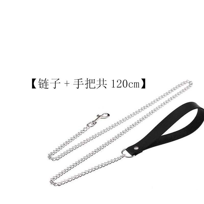 European and American Gothic Leather Leash Dog Leash Dog Leash Pet Leash Twist Anti-loss Firm Leash
