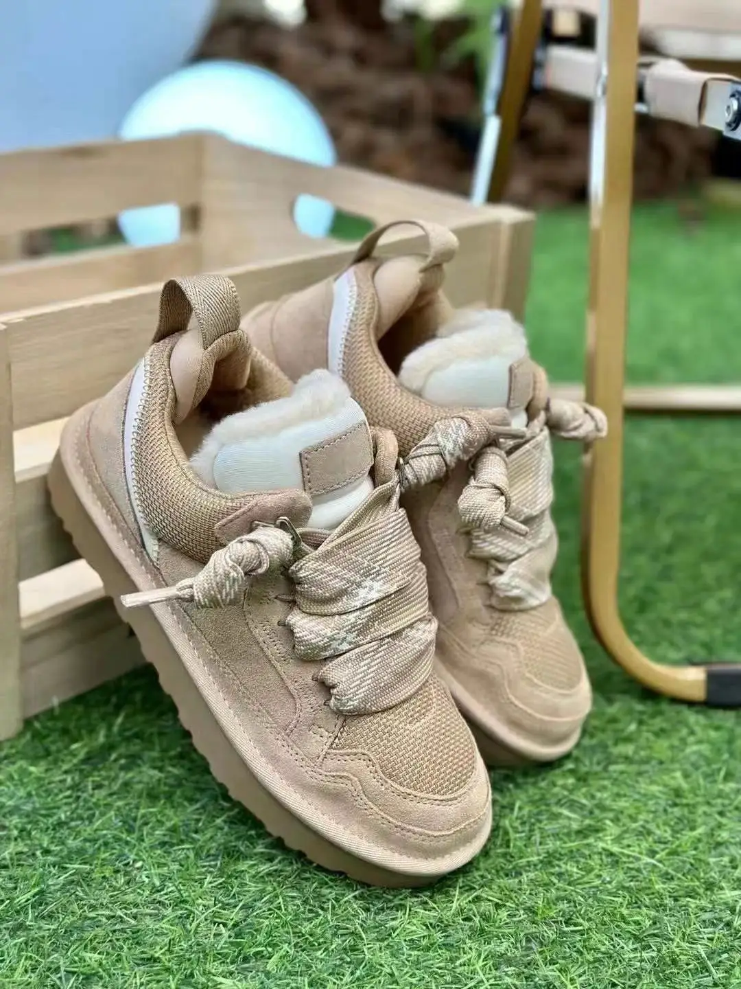 Casual Plaid snowshoes women's 2025 autumn New arrival thickened Heattech Fleece-lined Low Ankle Athleisure Casual shoes tide