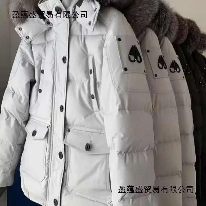加拿大剪刀大毛领户外男女加厚鹅绒保暖羽绒服滑雪服外套