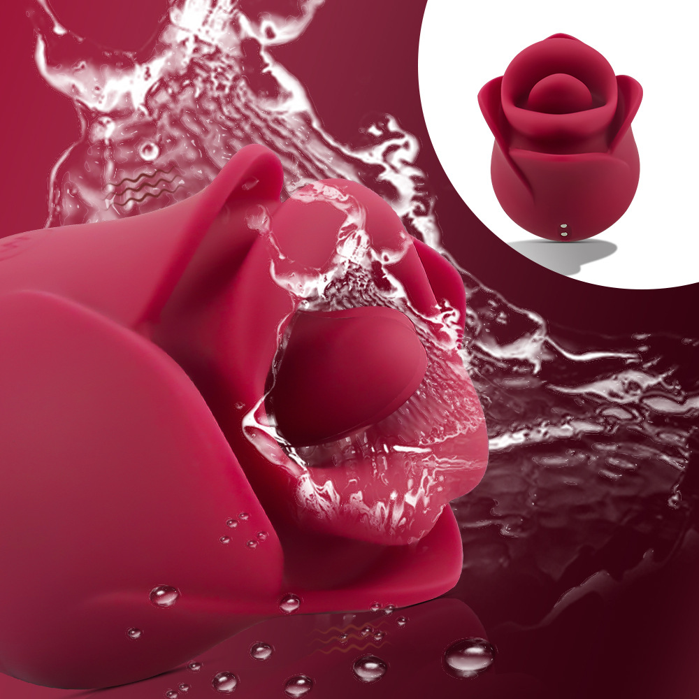 Jennifer's Tongue-Vibrating Device, Red Lip Rose Vibrating Egg, Tongue Massager, Large Mouth Massager, Adult Products Wholesale
