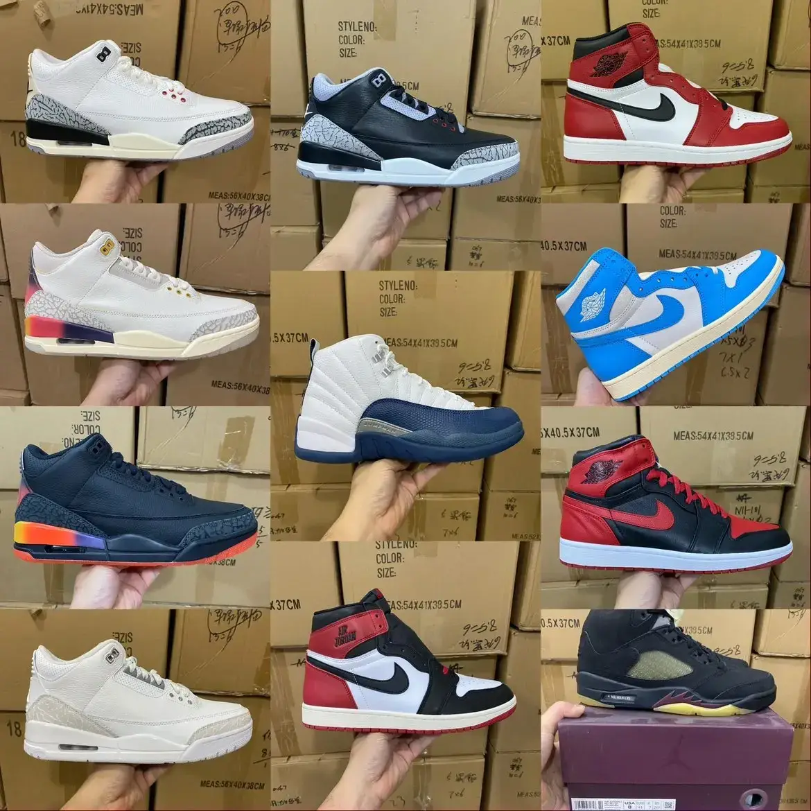 PK版本 AJ3/AJ12 特价福利 下单参考详情页库存表