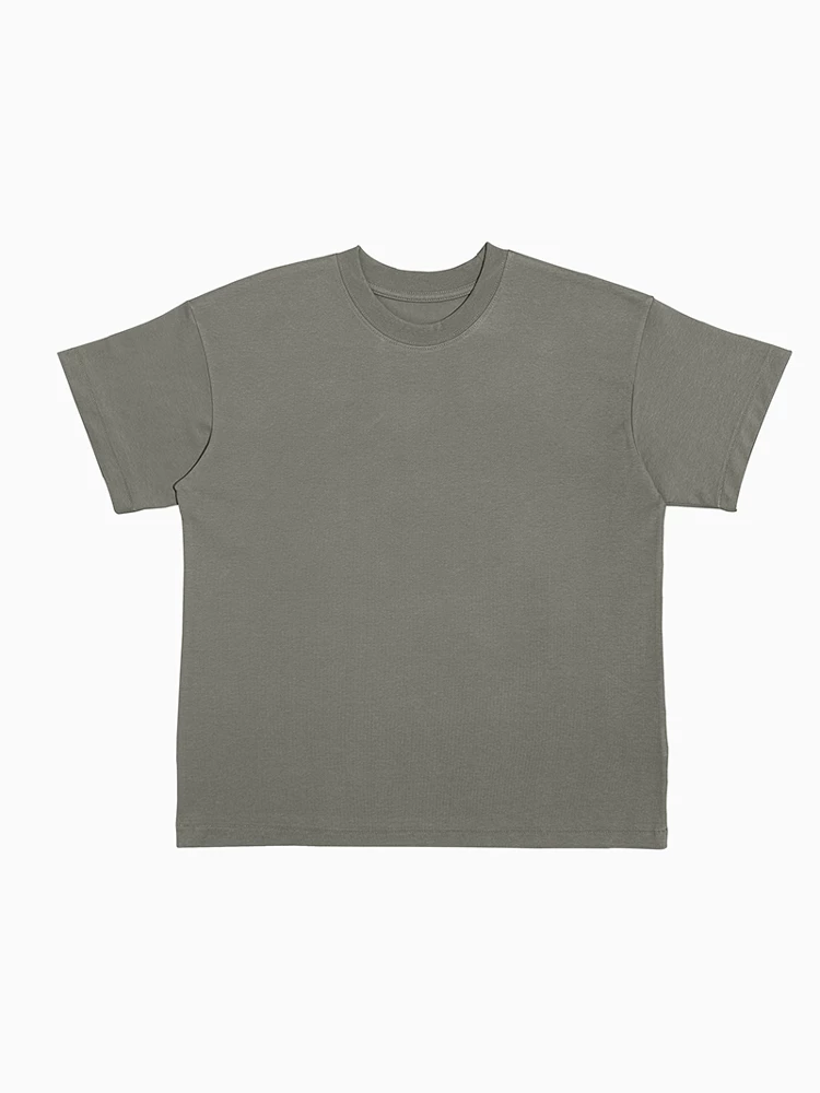 The Latest Ordinary Single-Stitched Round Neck Cool Basic Short Sleeves 260g