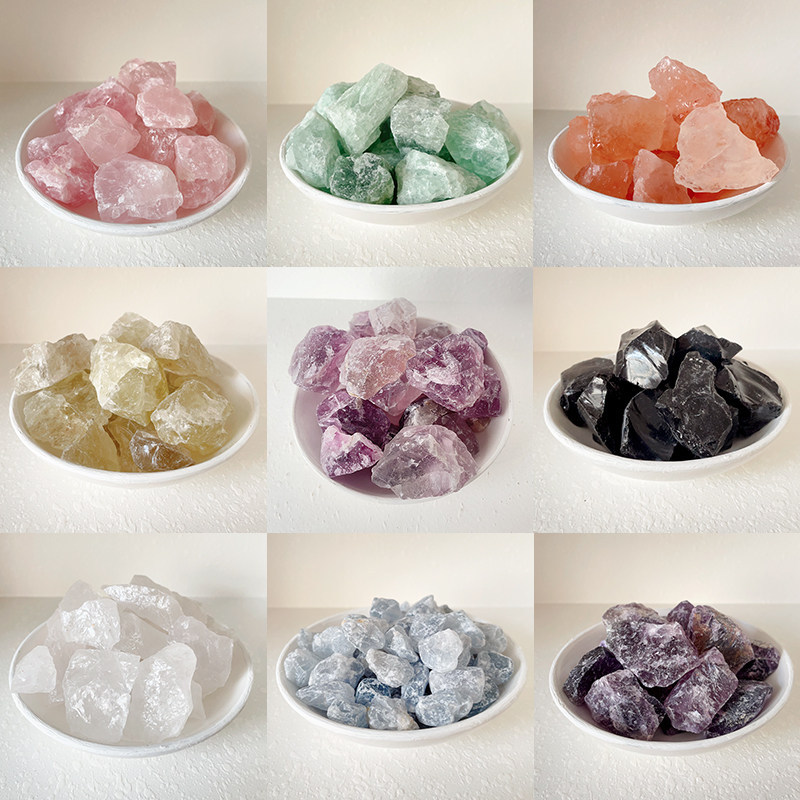 Natural Crystal Stone Diffuser Stone Raw Stone Home Decoration Pieces Crushed Crystal Aromatherapy Crystal Mineral Salt Blocks Wholesale