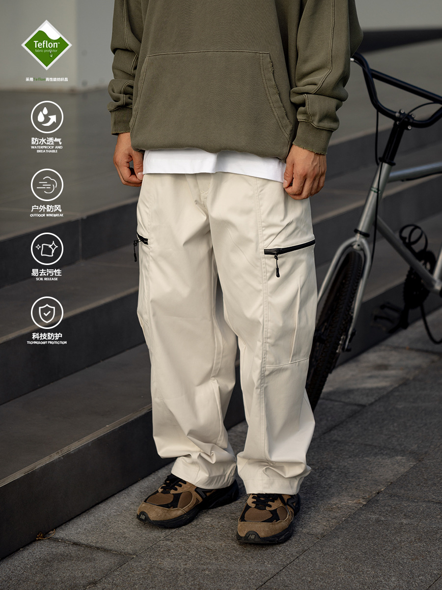 Trs Men's Clothing | 25Ss Japanese-Style Outdoor Teflon Triple-Proof Taped Multi-Pocket Deconstructed Functional Casual Long Pants for Men