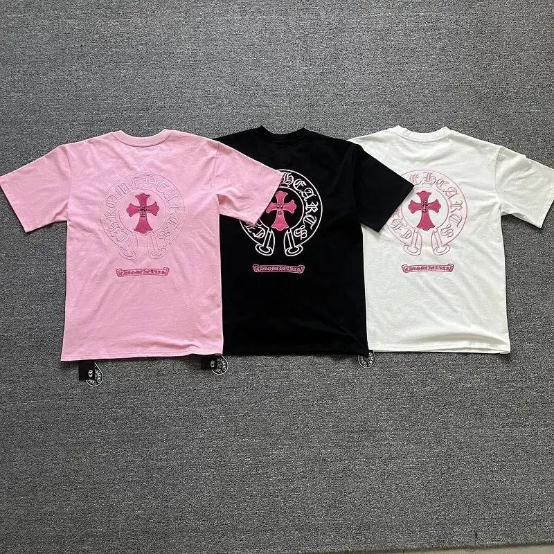 Chrome Hearts Pink Logo T-Shirt