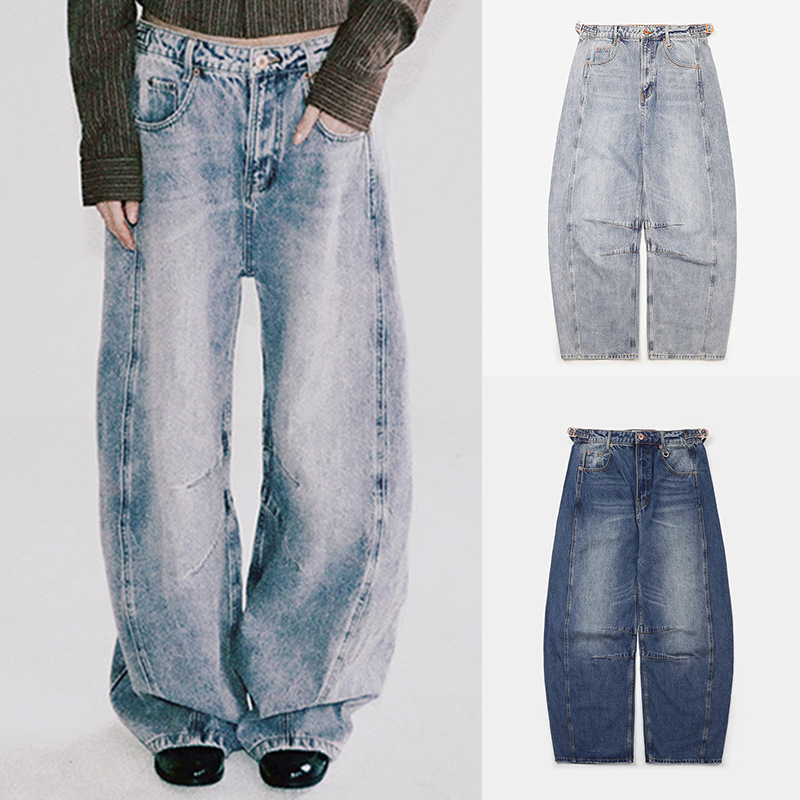 Korean Badblood Bcac Series Loose Slim Straight Wide Leg Pants Sexy Jeans Women's Niche Pants