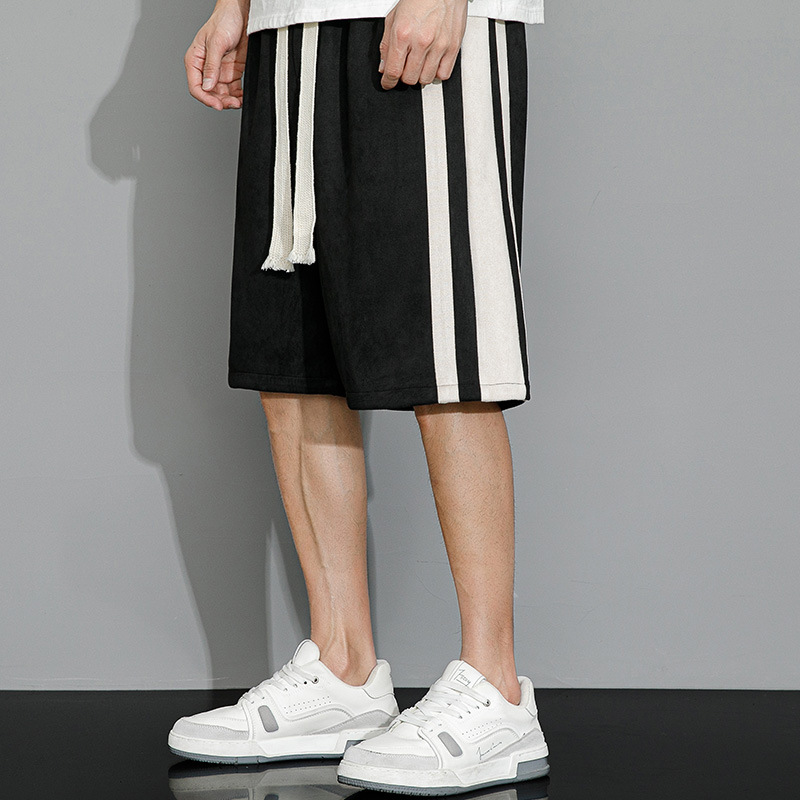 Suede Tether Pants Men's Summer New Fashion All-match Shorts Sports Casual Beach Pants Men