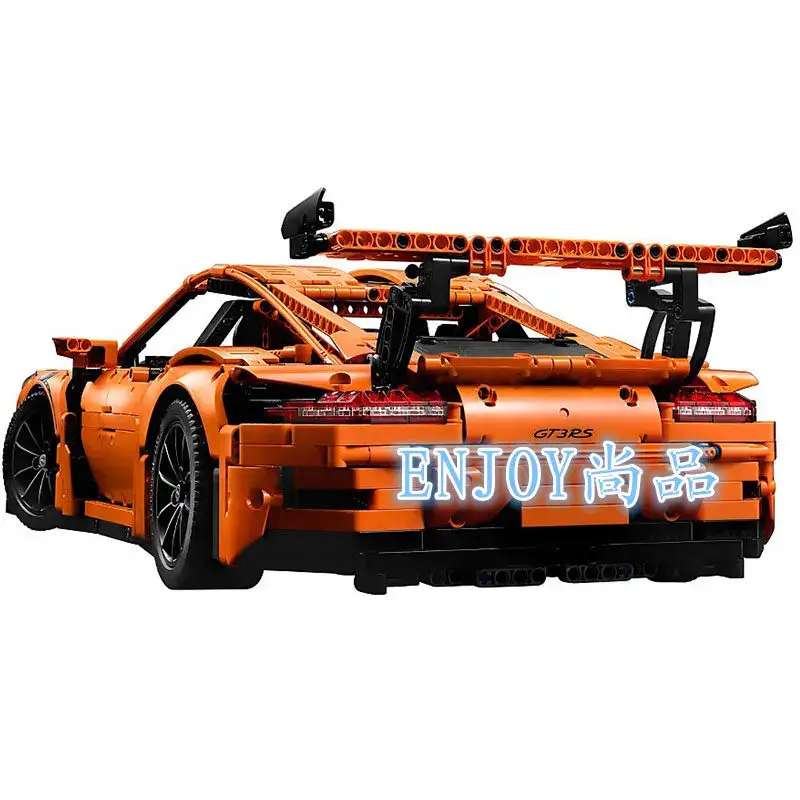 China 42056 Technology Mechanical Set Super Sports Car Racing Orange Porsche 911Gt3 Assembly Building Block Toy
