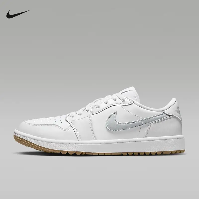 Nike Men's Nike Jordan 1 Aj1 White Golf Shoes Cushioning Low Top Sneakers Dd9315-110