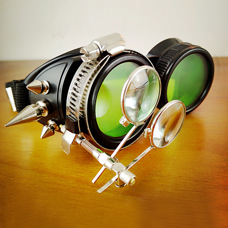 Halloween foreign trade supply steampunk industrial retro eye glasses goggles medieval glasses shooting props