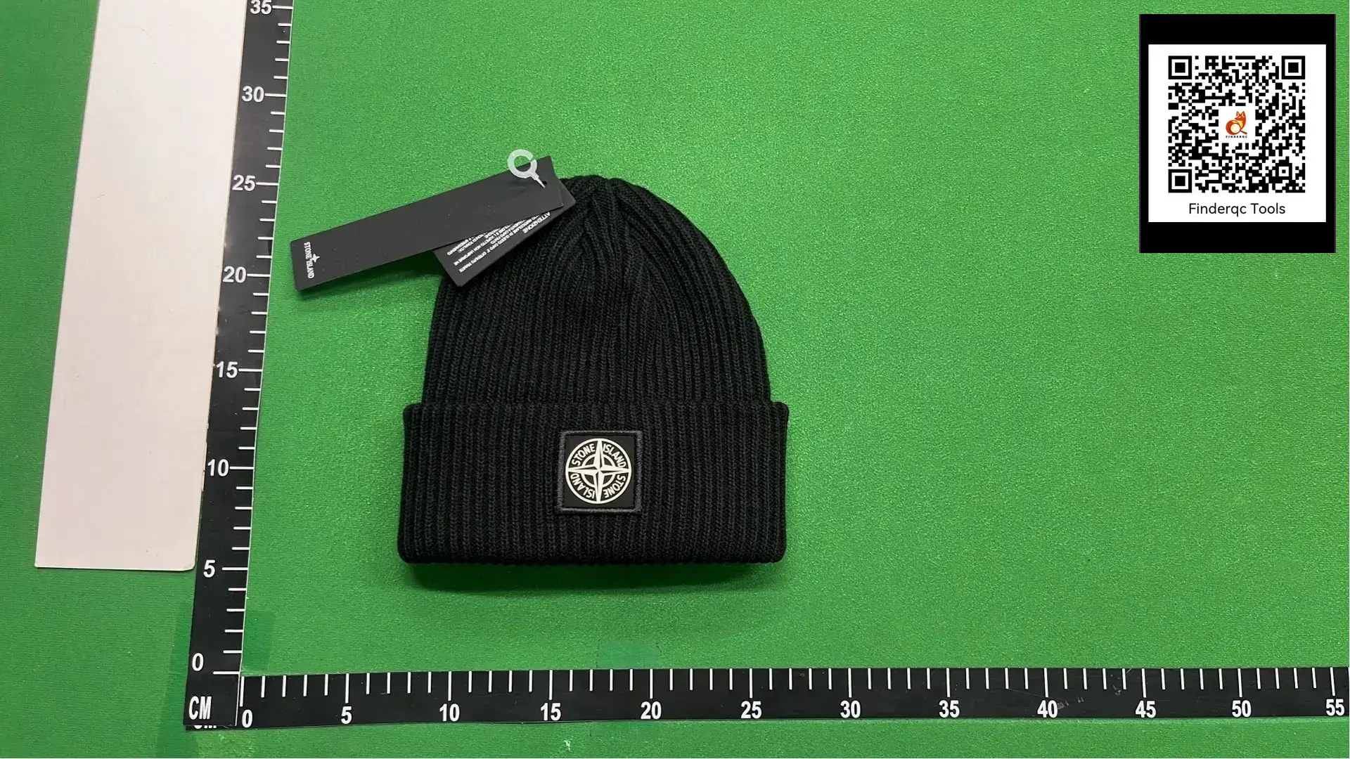 Stone Island Black Knitted Hat