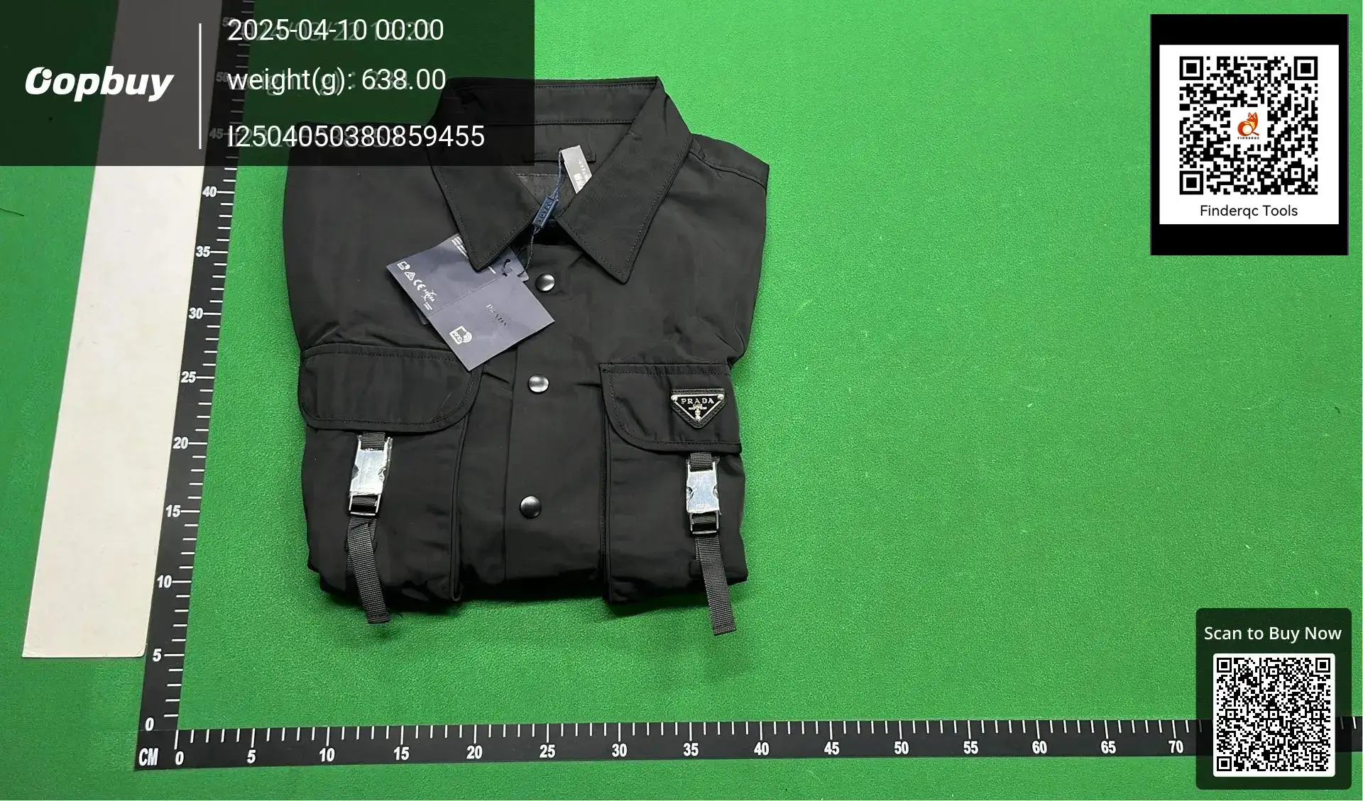 Prada Triangle Label Bermuda Nylon Work Jacket Black