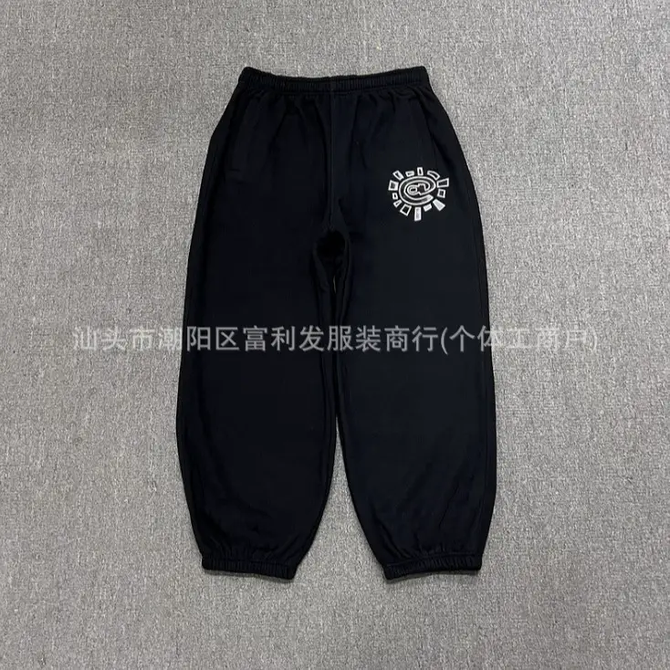 Hip hop high street American retro street cross-border trendy brand sanitary pants printed sports pants couple loose casual pants