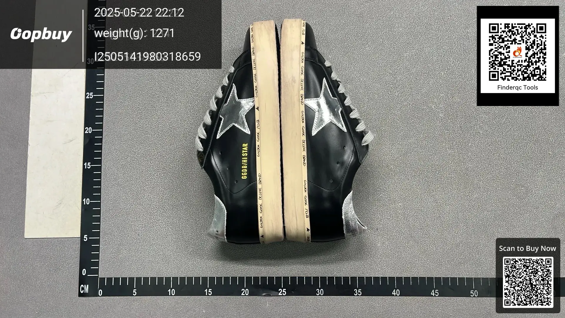 Golden Goose Hi Star Black Silver