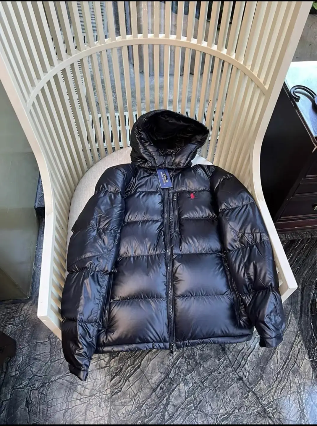 down-filled garment
