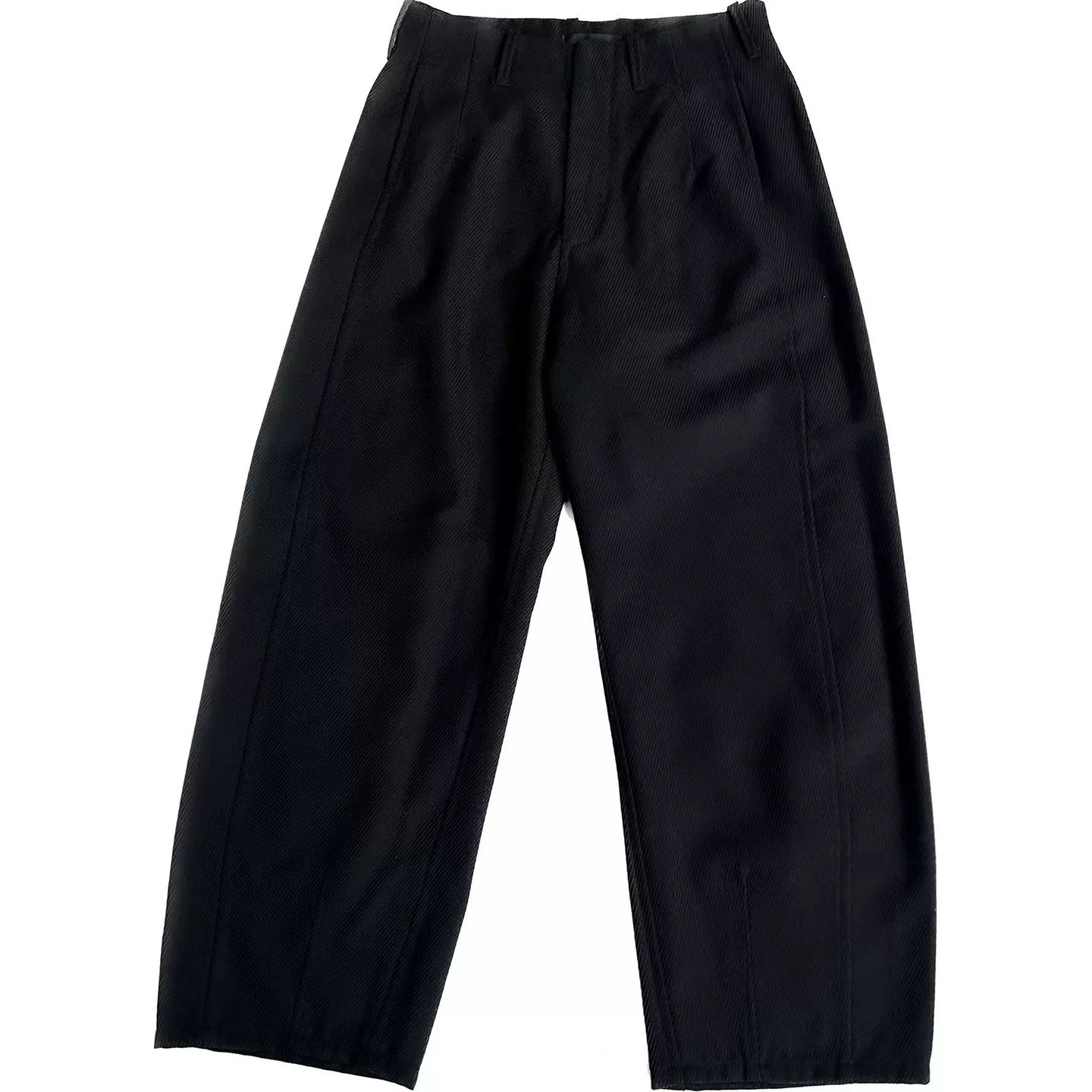 15PYC independent OMAR style heavyweight woven coarse twill pure wool curved knife texture Western pants casual pants