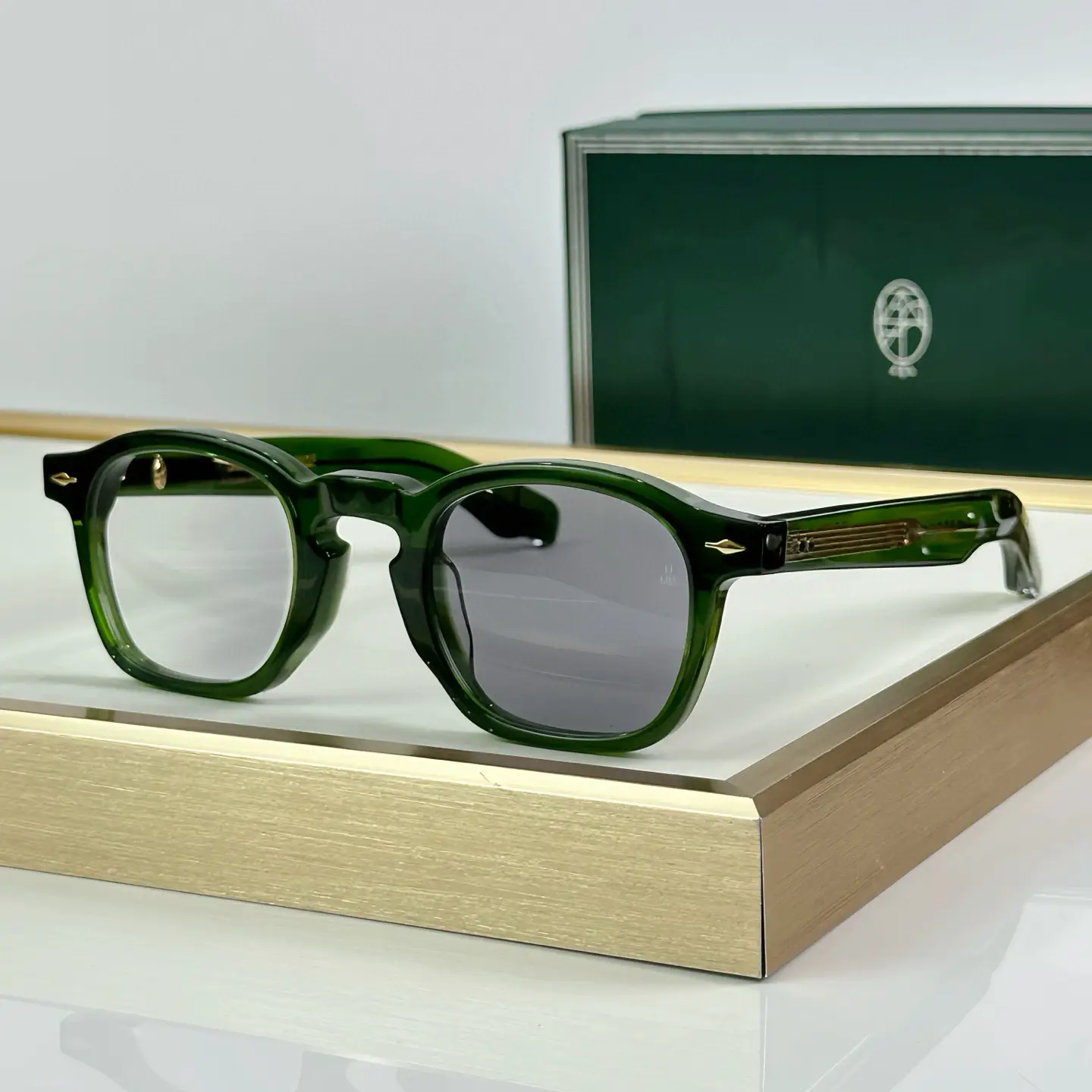 Quan Zhilong's Same Style Jmm Zephirin47 Neutral Style Round Frame Photochromic Sunglasses for Men and Women Polarized Sunglasses