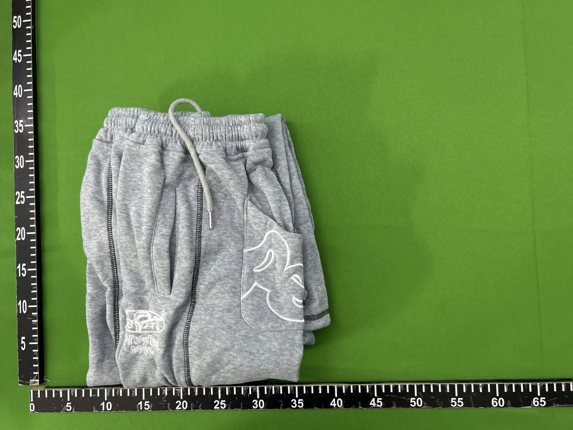 European and American Cross-Border Men and Women Couple's Loose Low-Waist Wide-Leg Pants with Personalized Street Fashion Embroidered Patchwork Sweatpants