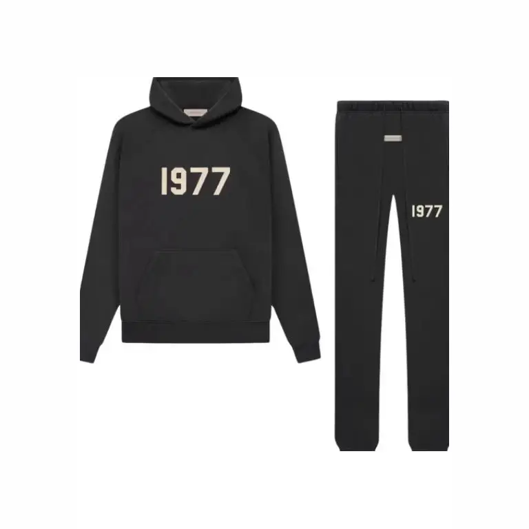 Fear of God Essentials 1977 Hoodie and Sweatpants Set Black